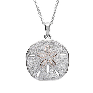 Sand Dollar Necklace With Crystals