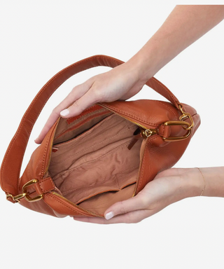HOBO Vance Leather Convertible Shoulder Crossbody Bag – Warm Honey
