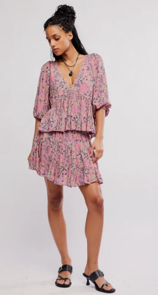 Free People Perishing Printed Floral Two-Piece Set