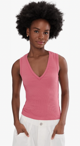 Free People We The Free Neria V-Neck Ribbed Tank Top