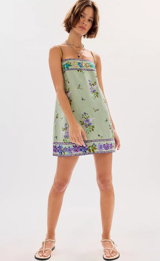 Free People Bali Take Me With You Floral Embroidered Mini Dress