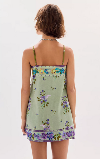 Free People Bali Take Me With You Floral Embroidered Mini Dress