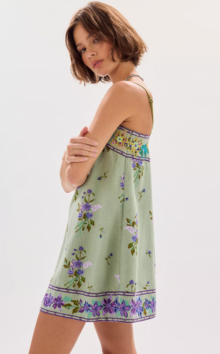 Free People Bali Take Me With You Floral Embroidered Mini Dress
