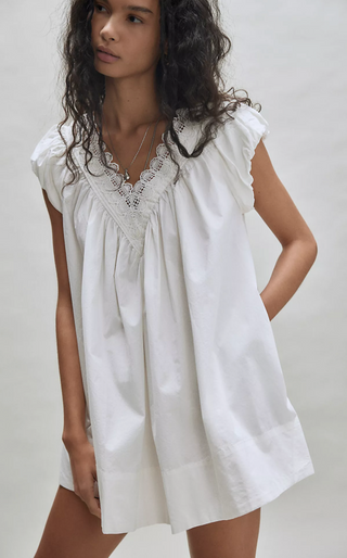Sundazed Scalloped Mini Dress by Free People | Boho Cotton A-Line