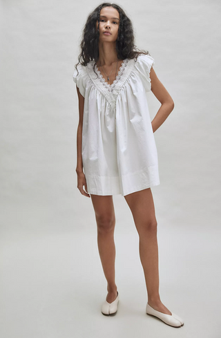 Sundazed Scalloped Mini Dress by Free People | Boho Cotton A-Line