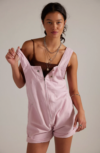 We The Free Jude Slouchy Denim Shortall - Timeless Pinafore Overalls