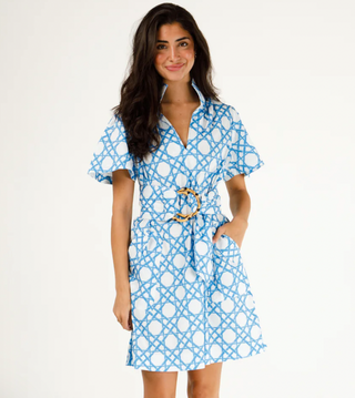 Holly Shae Brooke Stretch Cotton Dress with Bamboo Ring Sash