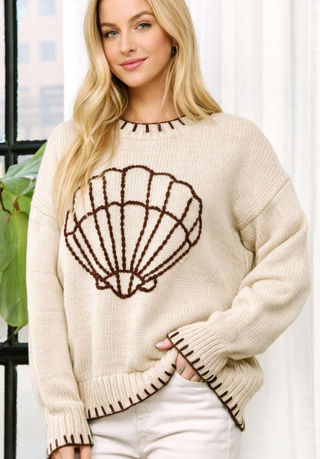 Scallop Knit Sweater