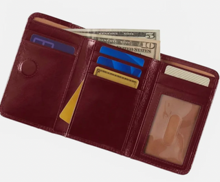 HOBO Jill Trifold Wallet - Compact Vintage Hide Leather Clutch
