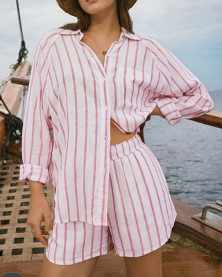 Z Supply Perfect Striped Linen Button-Up – Relaxed Fit