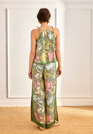 NKNane Embroidered Ribbon Paisley Top
