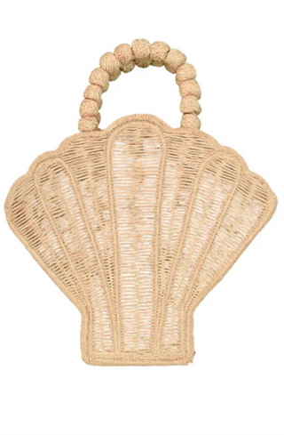 Victoria Dunn Signature Handwoven Palm Seashell Bag