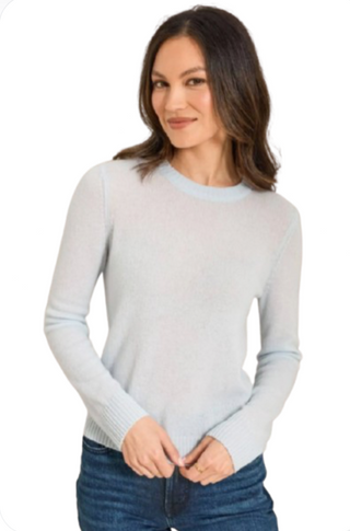 Alashan Chloe 100% Cashmere Shrunken Crew Neck Sweater - Bliss