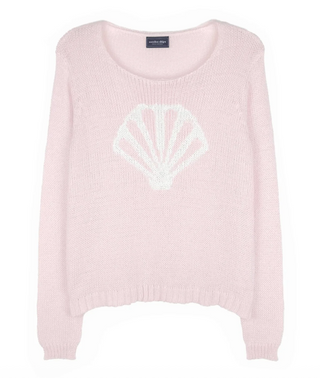 Wooden Ships Seashell Crew Neck Lightweight Coastal Knit Sweater