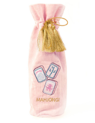Luxury Mahjong Embroidered Velvet Wine & Champagne Gift Bag