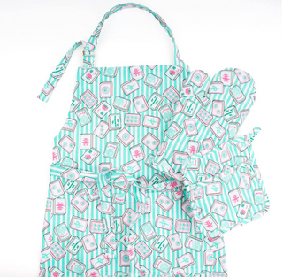 8 Oak Lane Mahjong Stripe Apron – Premium 100% Cotton Chef’s Apron