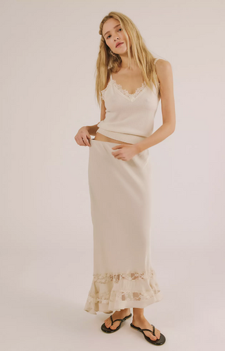 Free People Long Lost Lover Maxi Slip Skirt