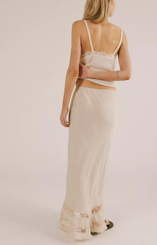 Free People Long Lost Lover Maxi Slip Skirt