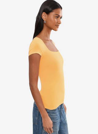 Free People Sunfade Clean Lines Baby Tee | Seamless Square Neck Top