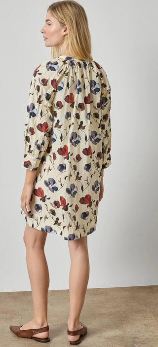 Lilla P Shirred Neck Placket Dress