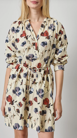 Lilla P Shirred Neck Placket Dress