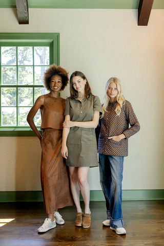 Olive Corduroy Short Sleeve Shirt Dress