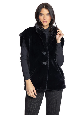 Faux Fur Stellar Vest - Black
