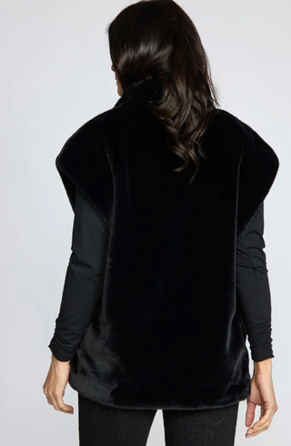 Faux Fur Stellar Vest - Black