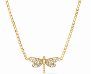 Julie Vos Dragonfly Pavé Delicate Necklace and Bracelet