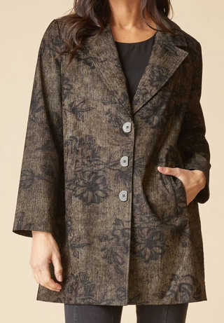 Habitat Luxe Cord Paris Car Coat - Umber