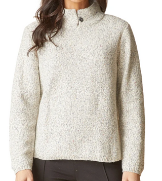 Habitat Speckle Knit Frost and Found Pullover - Winter White