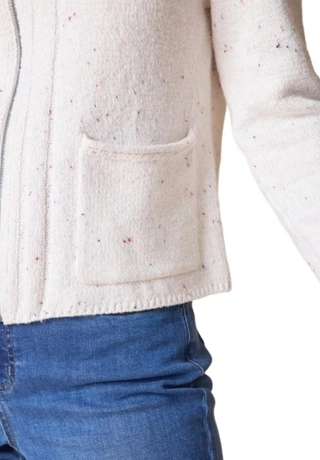 Habitat Harvest Tweed Birchwood Cardi - Winter White