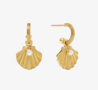 Julie Vos Sanibel Shell Hoop & Charm Earring