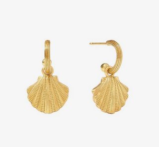 Julie Vos Sanibel Shell Hoop & Charm Earring