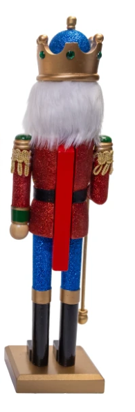 19.5" Red Nutcracker with Blue Crown
