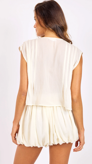 Sage The Label Daydreamer Ruffle Tiered V-Neck Blouse