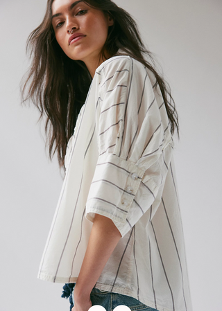 We The Free Seaside Cotton Stripe Shirt