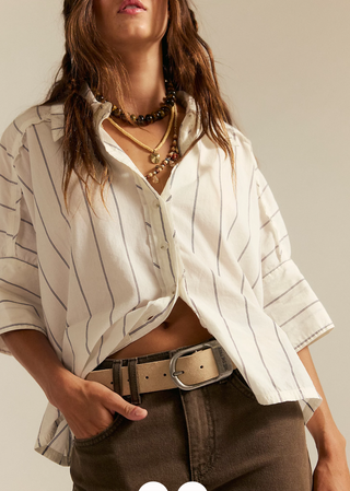 We The Free Seaside Cotton Stripe Shirt