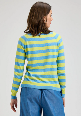 Zaket & Plover Cotton Cashmere Striped Henley Top