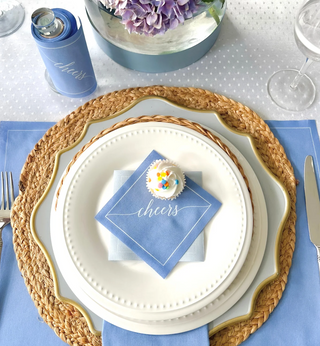 Table Theory Cotton Cocktail Napkins & Placemats