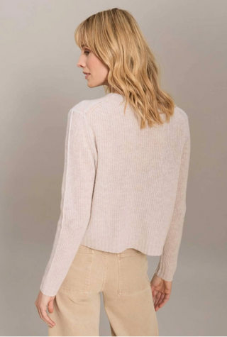 Alashan Hollis 100% Cashmere Shaker Crew Neck Sweater – Latte