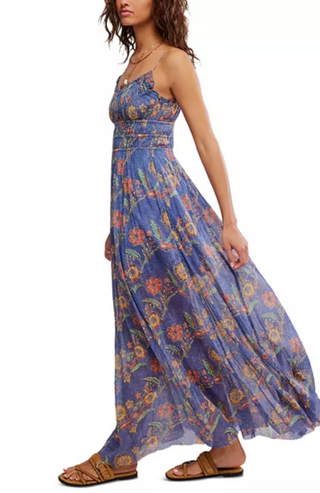 Free People Ciella Floral Cotton Maxi Dress - Boho Summer Vacation Essential