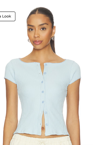 Free People Most Wanted Shrunken Ribbed Cardigan | Cap Sleeve Top