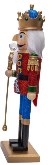 19.5" Red Nutcracker with Blue Crown