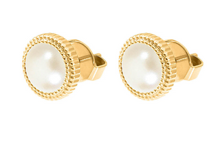 QUDO Stud Earrings 9-10mm