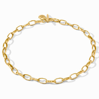 Julie Vos Solara Link Necklace, Gold, overhead view