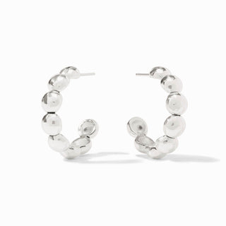Julie Vos Solara Nova Hoop, Silver, Medium