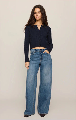 Z Supply Cera Long Sleeve Cardigan in Eclipse - flat lay