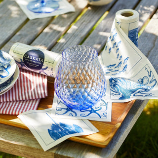 Caskata Coastal Cotton Cocktail Napkin Roll – Reusable Set of 50