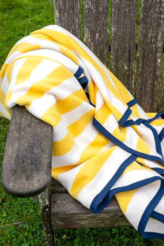 ChappyWrap Classic Stripe Blanket: Oversized Heirloom Cotton Blend Throw 60”x 80”